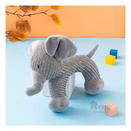 Peluche con Diseño de Elefante Tono Plomo Y+Papel de Regalo