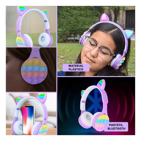 Headsets con Conexion Bluetooth en Lila Y+Post-it adhesivos