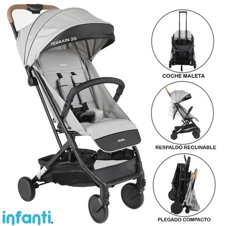 Coche de paseo infanti terrain para bebé c628 gris Coche de Paseo Infanti terrain C628  para Bebé Gris