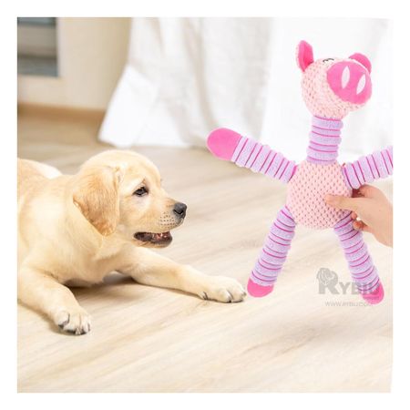 Peluche Resistente Perfecto de Perro en Rosado Y+Stickers