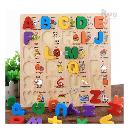 Juego Didactico para Niños Abecedario Encajable Multicolor