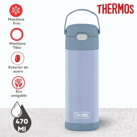 Tomatodo Térmico De Acero Thermos 470ml  Azul Demin