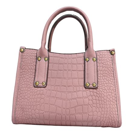 Bolso Cartera De Mano Morral Mujer De Cuero Pu Palo Rosa