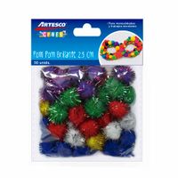 Pom Pom Brillante ARTESCO 2.5cm Bolsa 50un