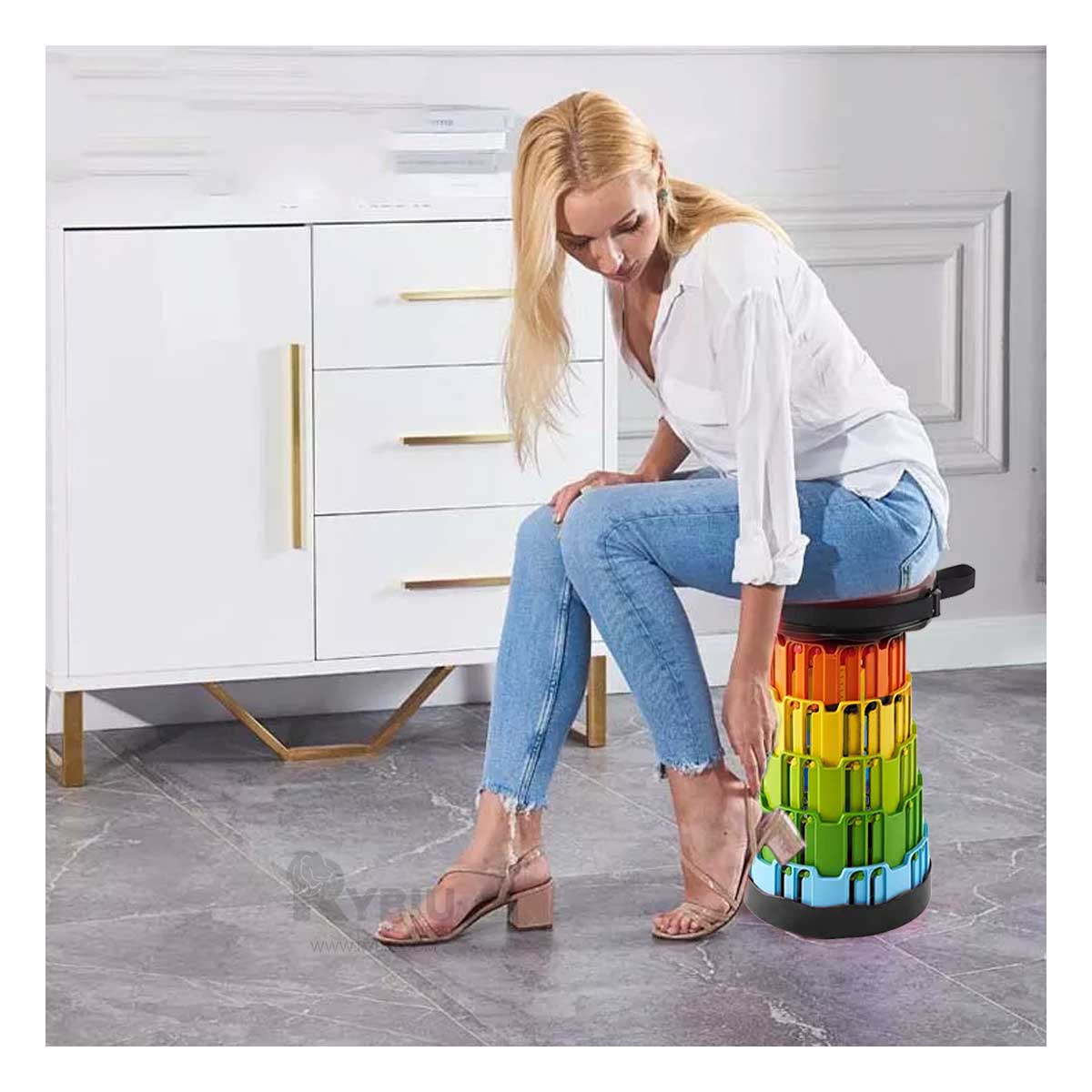 Asiento para Exteriores con Tapa Negro Y+Post-it adhesivos