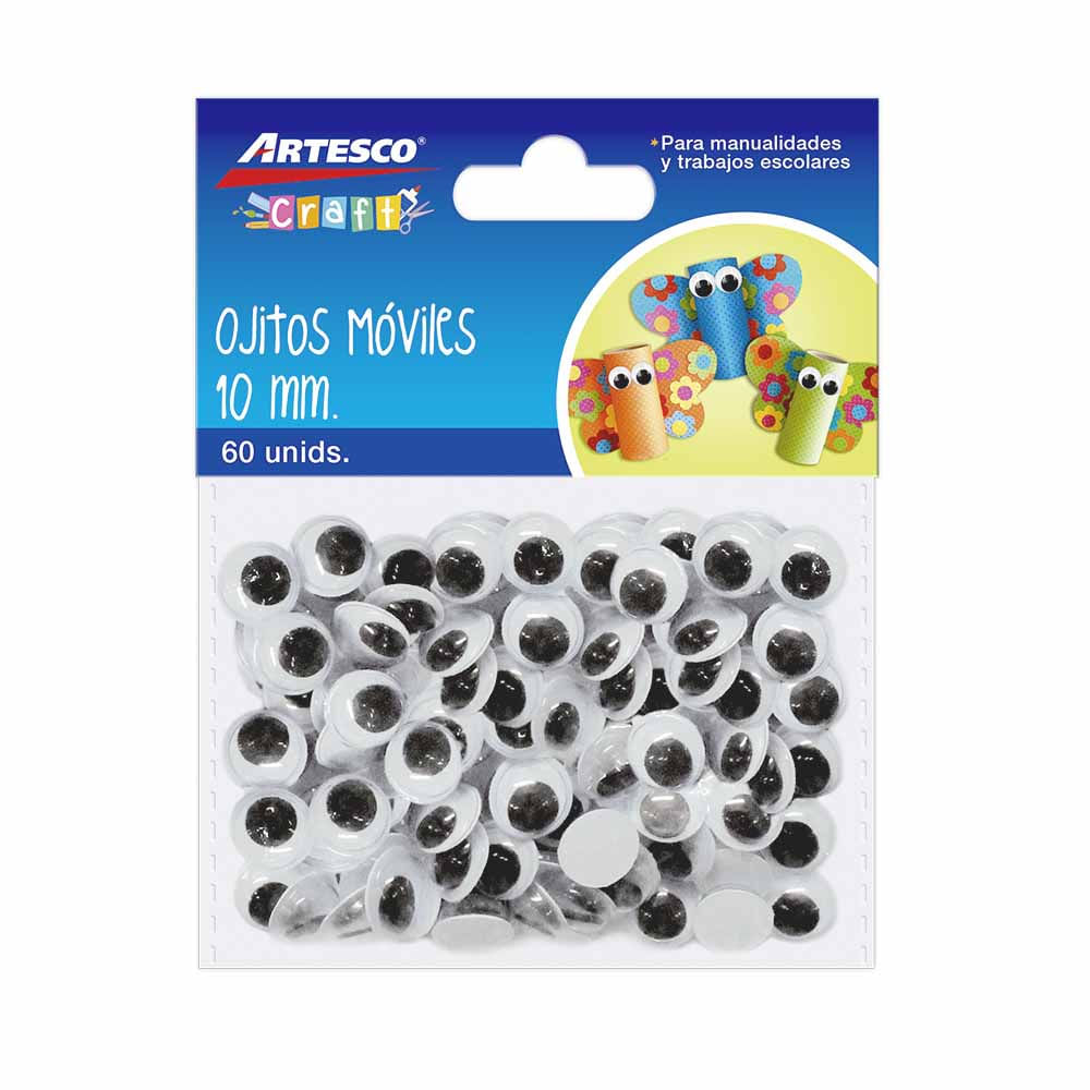 Ojitos Móviles ARTESCO 10mm Bolsa 60un