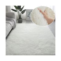 Alfombra De Felpa Piso Decorativo 150cm x 80cm Blanca