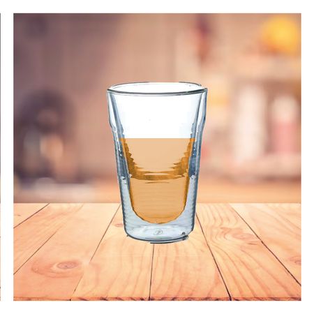 Vaso Doble Capa para Refrescos en Transparente