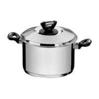 Olla Alta Tramontina Solar Baquelite Fondo Triple con Tapa y Asas  4,6 L