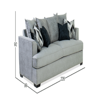 Sofá 3 cuerpos Dmuebles Canberra - Gris