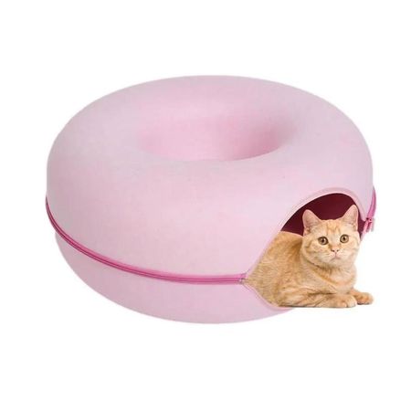 Cama Túnel para Gato Rosado Claro