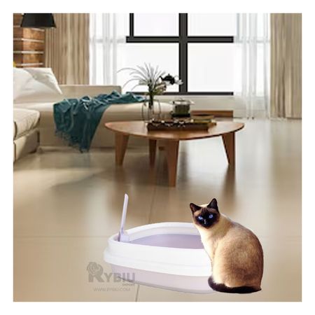 Arenero para Felinos Incluye Pala Cernidora 48x40x12.5 Lila