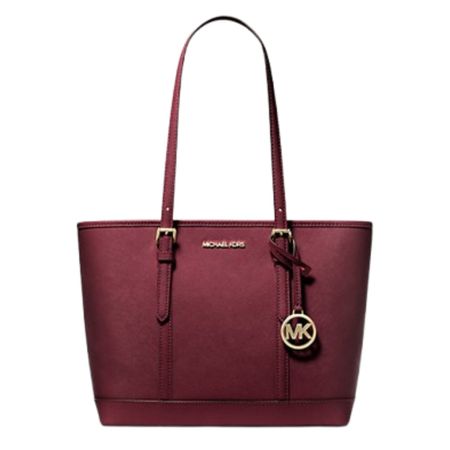 Michael Kors Bolso Tote Jet Set Travel De Piel Saffiano Escarlata