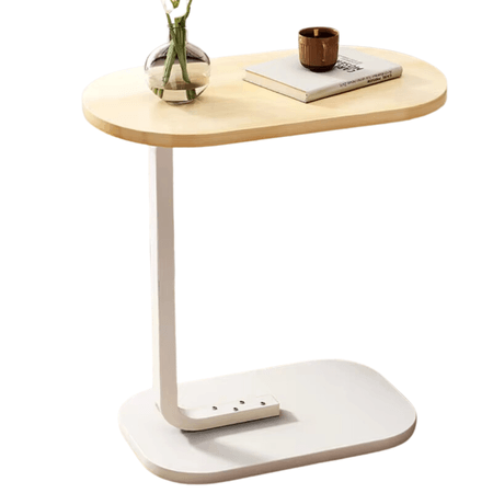 Mesa Auxiliar Tipo C para Sofá Madera Clara