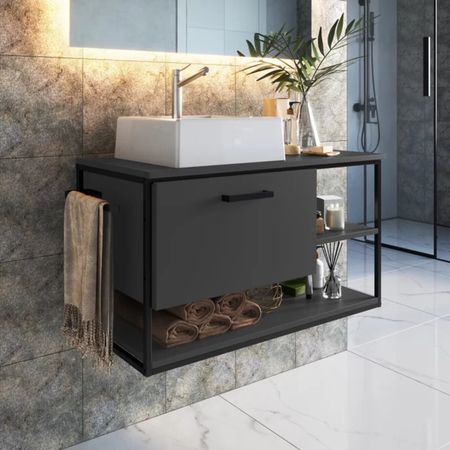 Mueble de Baño Nodoka Negro R&R MUEBLES ×