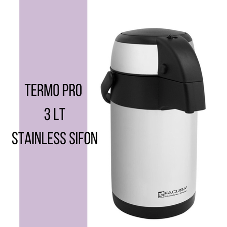 Termo Facusa de Acero Inoxidable 3 Lt -  STAINLESS SIFON Termo Facusa de Acero Inoxidable 3 Lt - STAINLESS SIFON