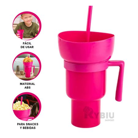 Taza Duo Util para ver TV en Casa Rosado Y+Post-it adhesivos