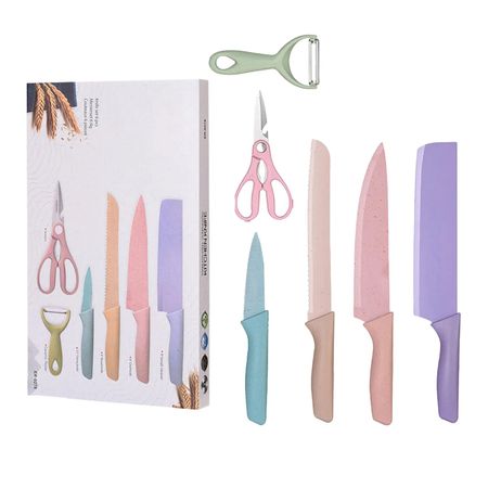 Set de Cuchillos de Cocina Color Pastel