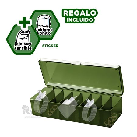 Caja Optima Orden de Articulos de Color Verde Y+Stickers