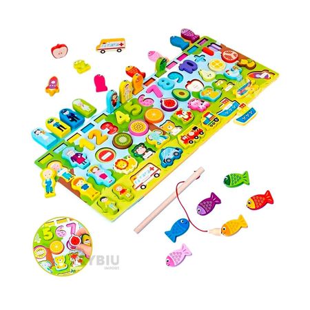 Montesori Practico y Dinamico Infantil en Madera Y+Stickers