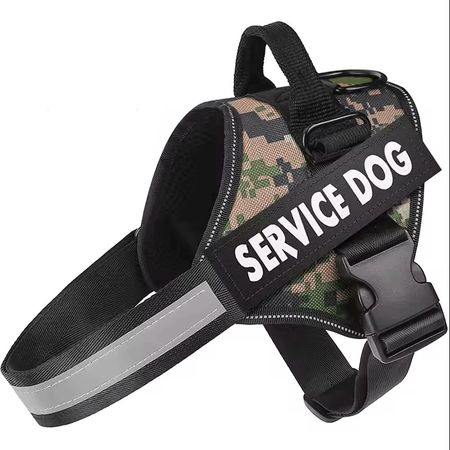 Arnés Chaleco para Perros Grandes Verde Camuflaje XXL