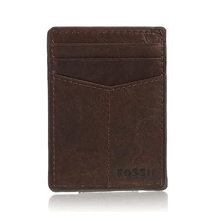 Funda Fossil Magnética Minimalista de Cuero para Hombre