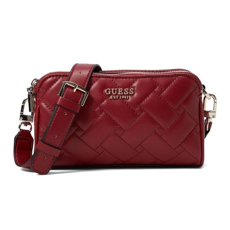 Cartera GUESS Alanna Mini Status Crossbody Color Bordeaux