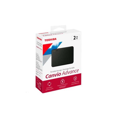 Disco Duro Pórtatil Toshiba Canvio Advance HDTCA20XK3AA - Externo - 2TB - Negro - USB 3.0