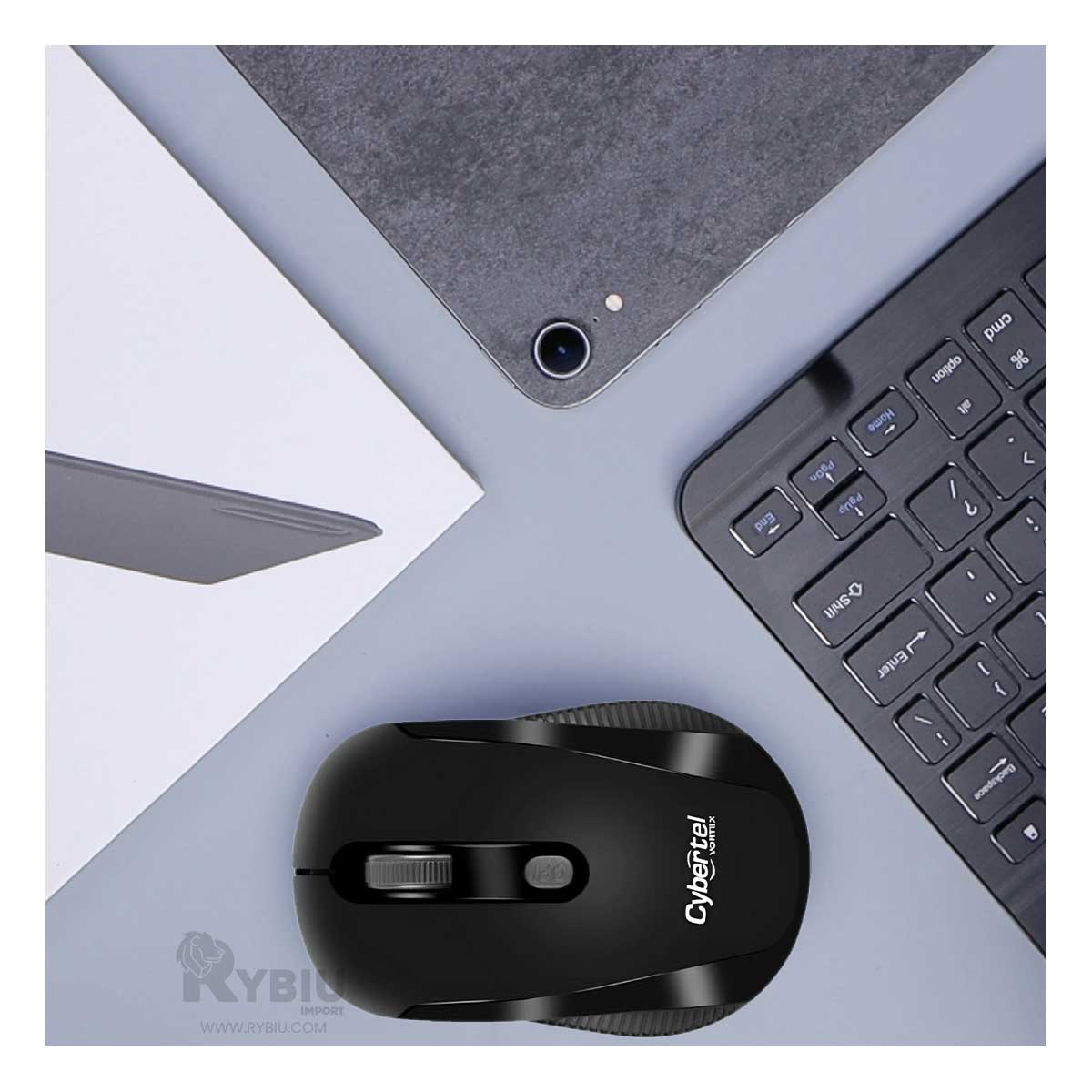 Mouse Funcional Inalambrico en Negro Y+Agendita