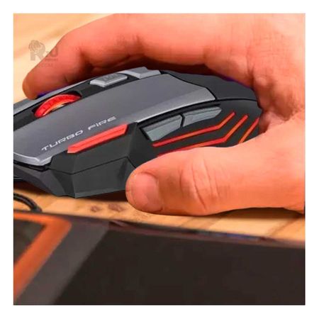 Mouse Gamer para Laptop con LED Multicolor 4 Colores Negro