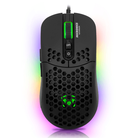 Mouse Gamer Warrior Mic Gm827 Dpi 7200 Usb Rgb 7b Micronics