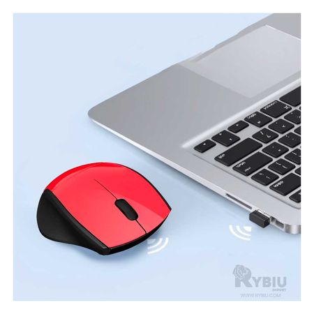 Mouse NovedosoIdeal para Oficina en Color Rojo Y+Stickers