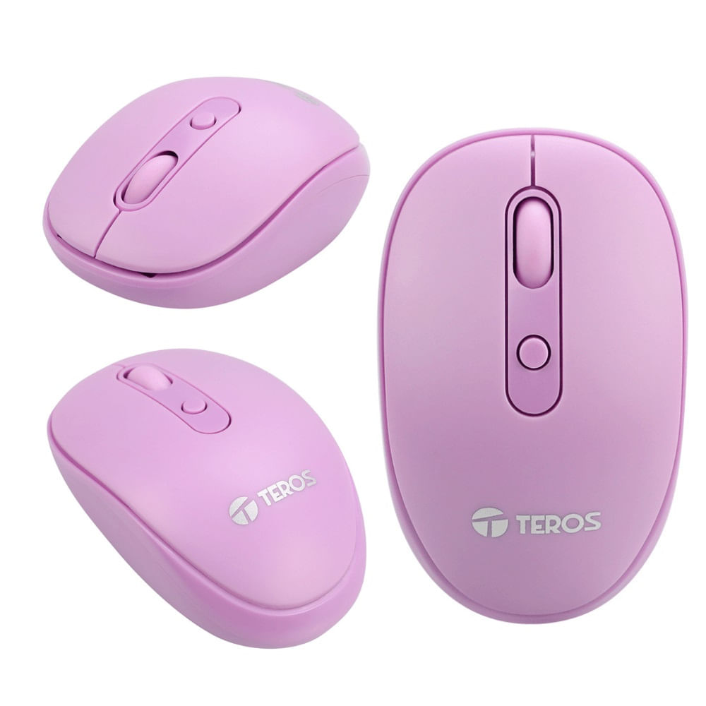 Mouse óptico Inalámbrico TEROS TE5075 Morado 1600dpi