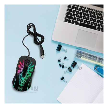 Raton de Conexion USB Color Negro Y+Agendita