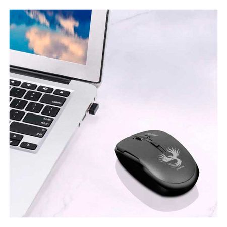 Mouse Portatil de USB en Color Negro Y+Agendita