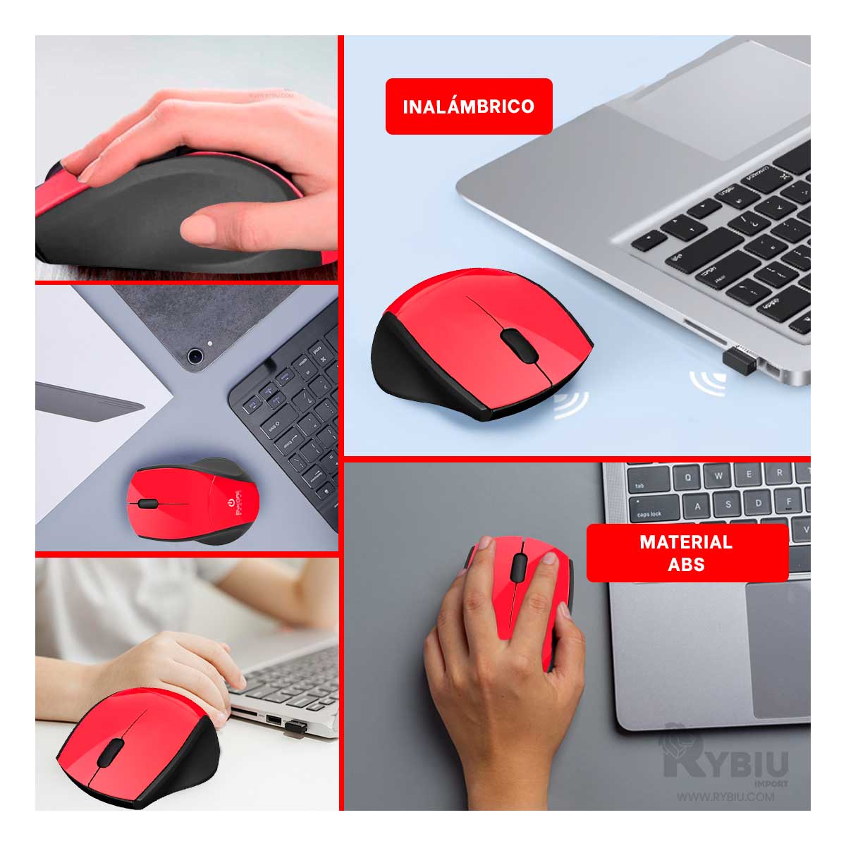 Raton Electronico para Juegos en Rojo Y+Post-it adhesivos