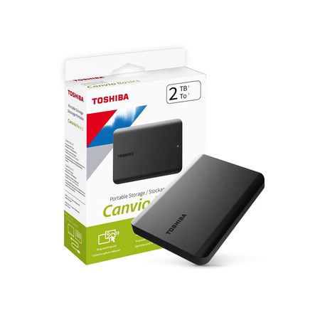 Disco Duro Pórtatil Toshiba Canvio Basics - Externo - 2TB - Negro - USB 3.0