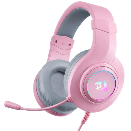 Audifono Gamer Redragon Con Microfono Hylas Color Rosa H260p-Rgb