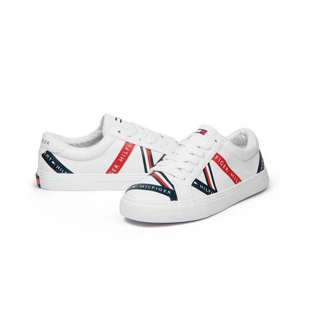 Zapatillas Tommy Hilfiger Original Lacen Color Blanco/Rojo y Azul - Nezmun Talla 41