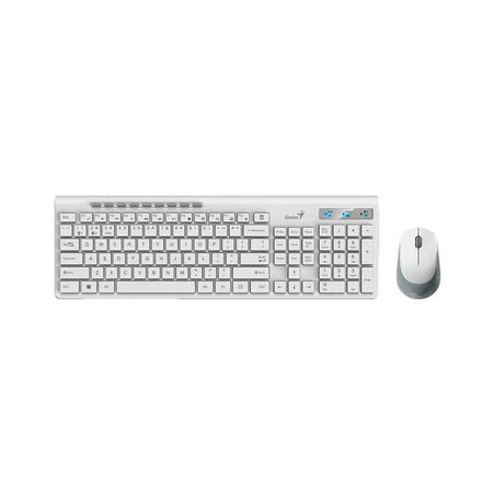 Teclado Genius+Mouse Slimstar 8230 Wireless Bluetooth Multimedia White