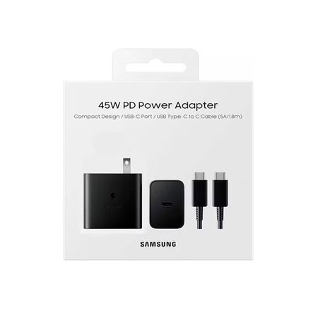 Cargador Samsung 45W c/cable 1.8M Original - Negro