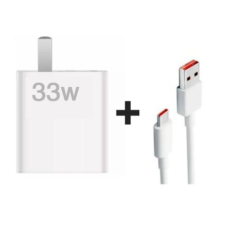 Cargador Genéricos para Xiaomi con Carga Rápida 33W Cable Tipo-C Redmi