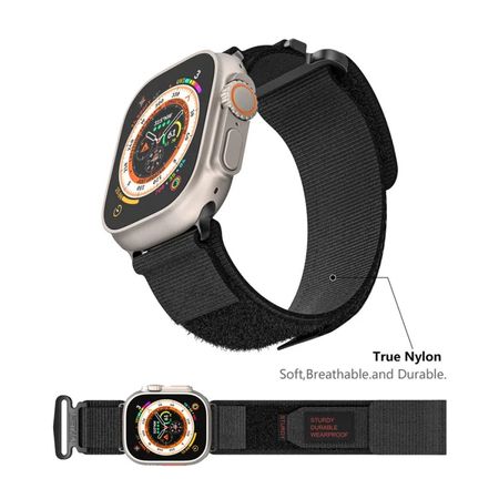 Correa De Nailon Deportiva Para Apple Watch 38-40-41mm – Negro