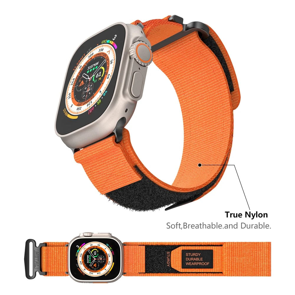 Correa De Nailon Deportiva Para Apple Watch 38-40-41mm - Naranja