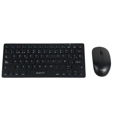 Kit Office HAVIT KB255GCM Teclado y Mouse Inalámbrico Negro