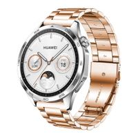 Correa De 22mm Acero Eslabones Para Huawei Gt3 Se Rosa