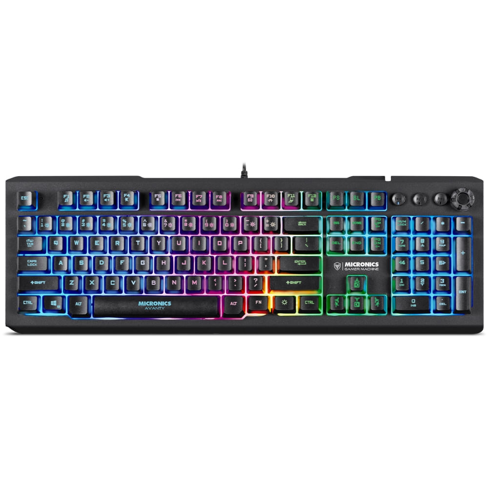 Teclado Gamer Micronics Avanty K170 Alambrico Conexión USB Iluminación RGB