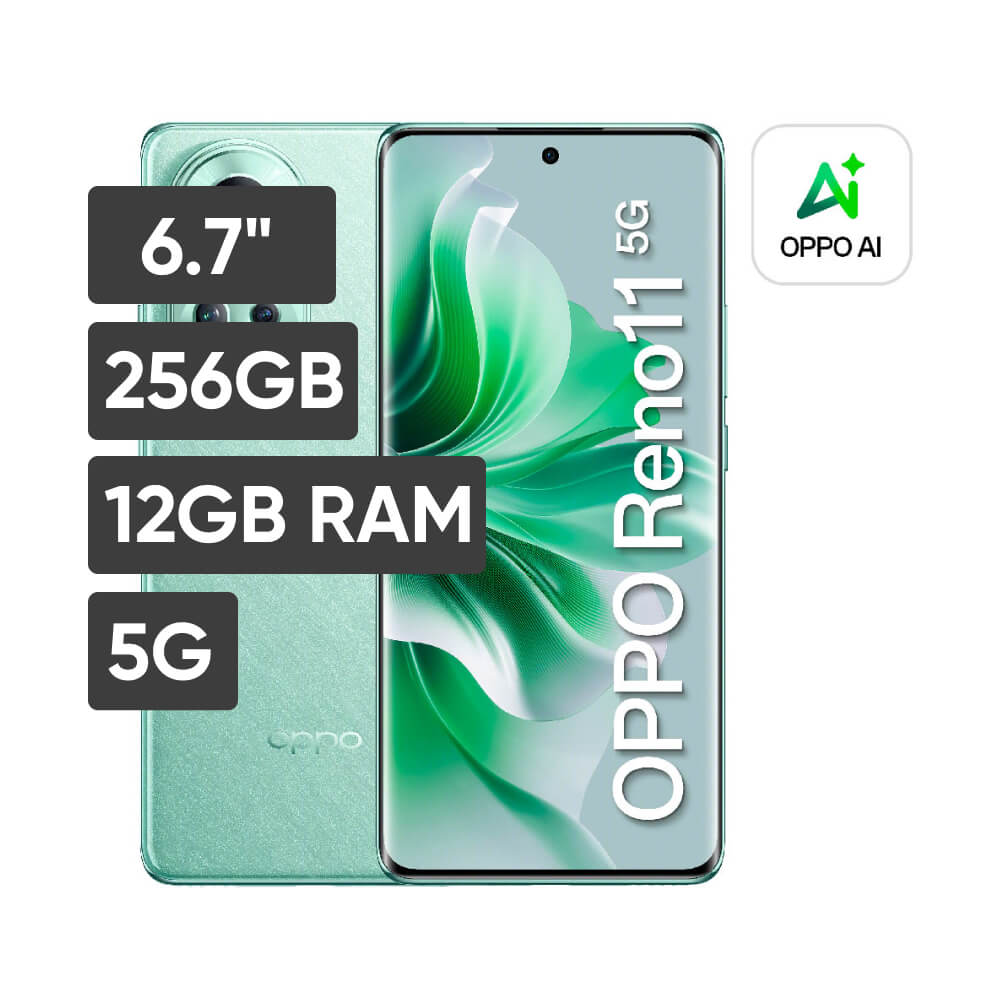 Smartphone OPPO Reno 11 6.7"" 12GB 256GB 50MP + 32MP + 8MP Verde