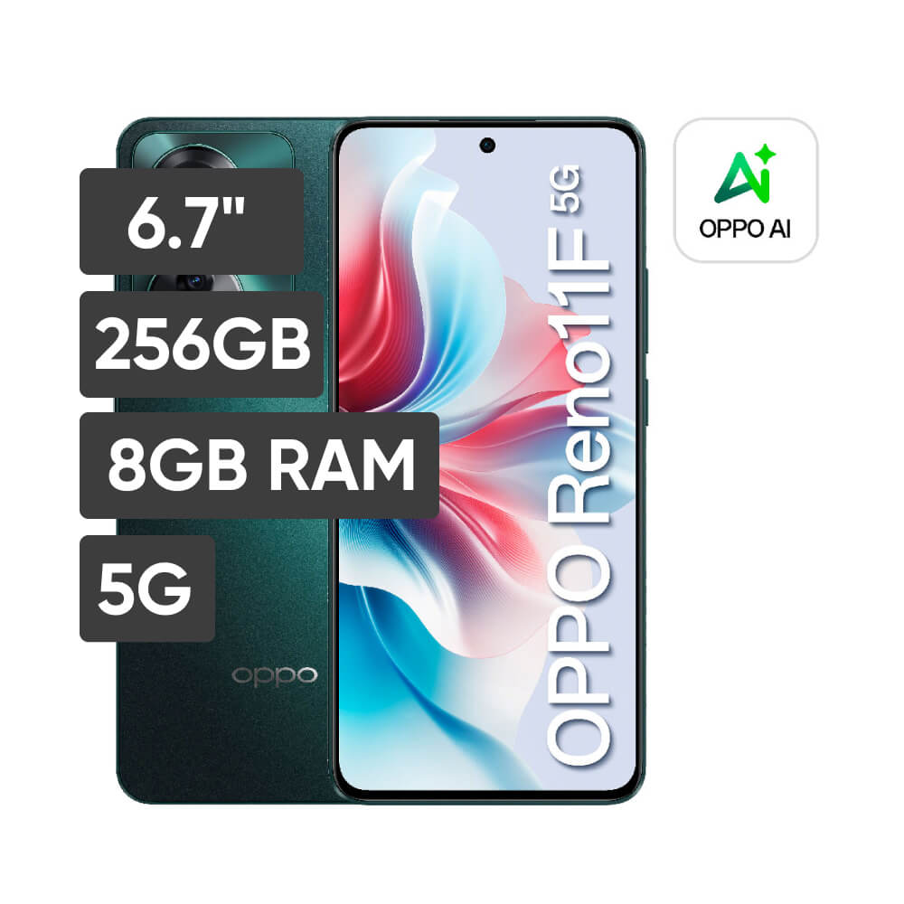 Smartphone OPPO Reno 11F 6.7"" 8GB 256GB 64MP + 8MP + 2MP Verde