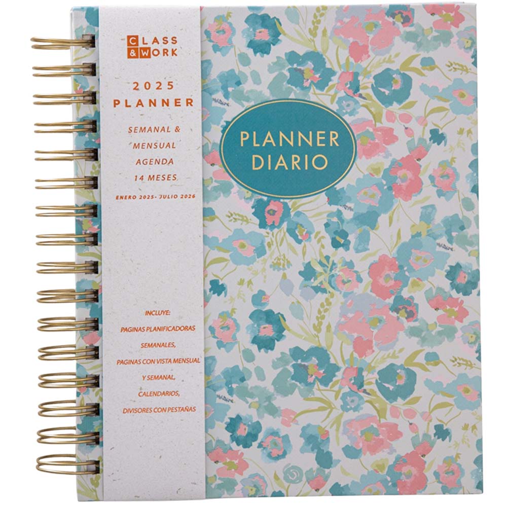 Journal CLASS&WORK con Stickers Rosas Chicas